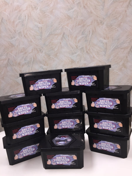 Brute Strength Wipes Case (12 Boxes) with BZK Cleans Mold and Mildew